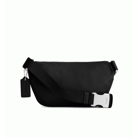 COACH Mini Belt Bag/Bifold Wallet Silver/Black•Refined pebble leather•2Pcs Set - Picture 7 of 8